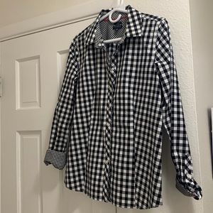 Talbot’s Gingham No Iron Blouse Size 8